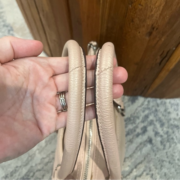 Tignanello Leather Satchel Shoulder Bag Multi CC Slots Organizer Pink - Picture 6 of 13